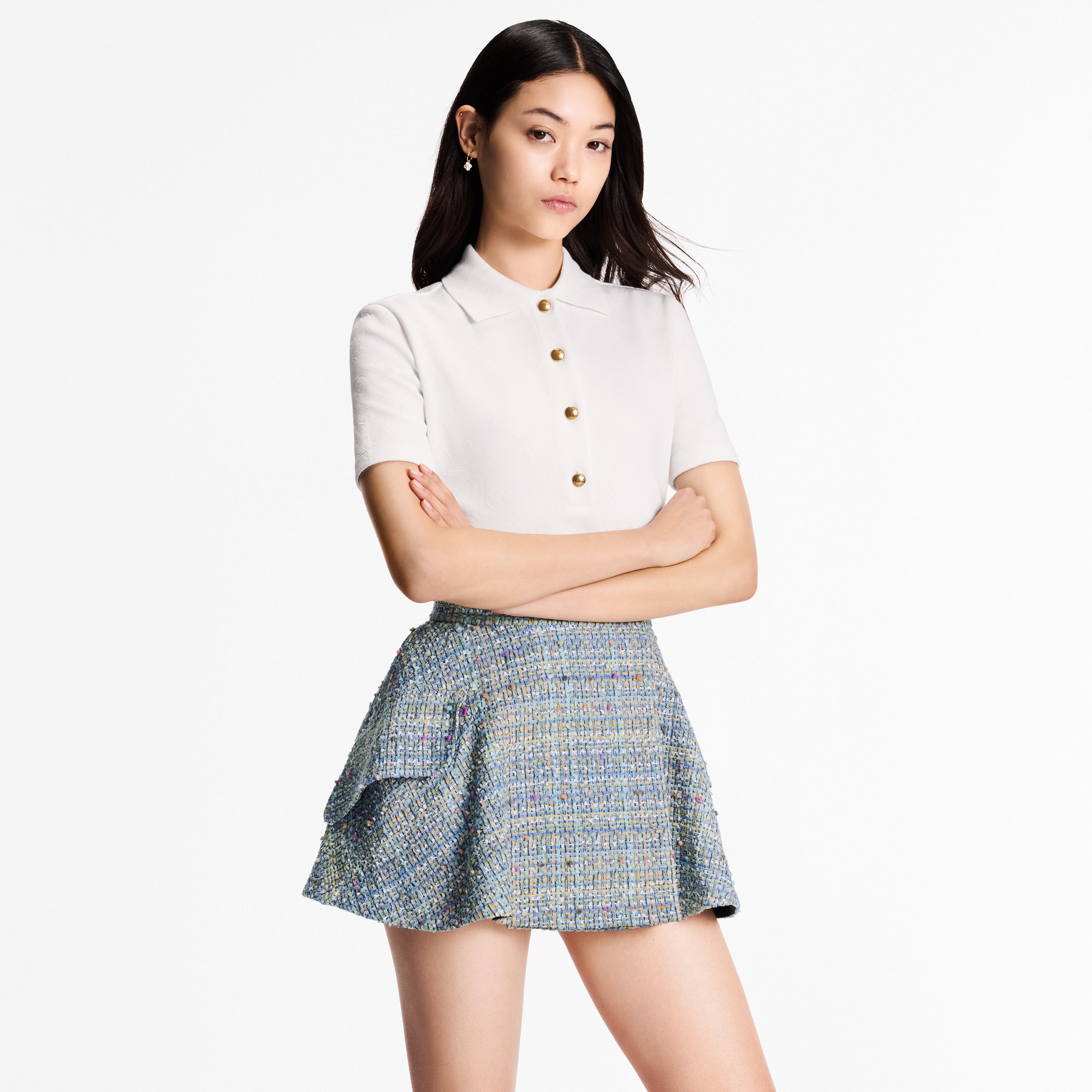 Monogram Piqué Polo Top  in Women