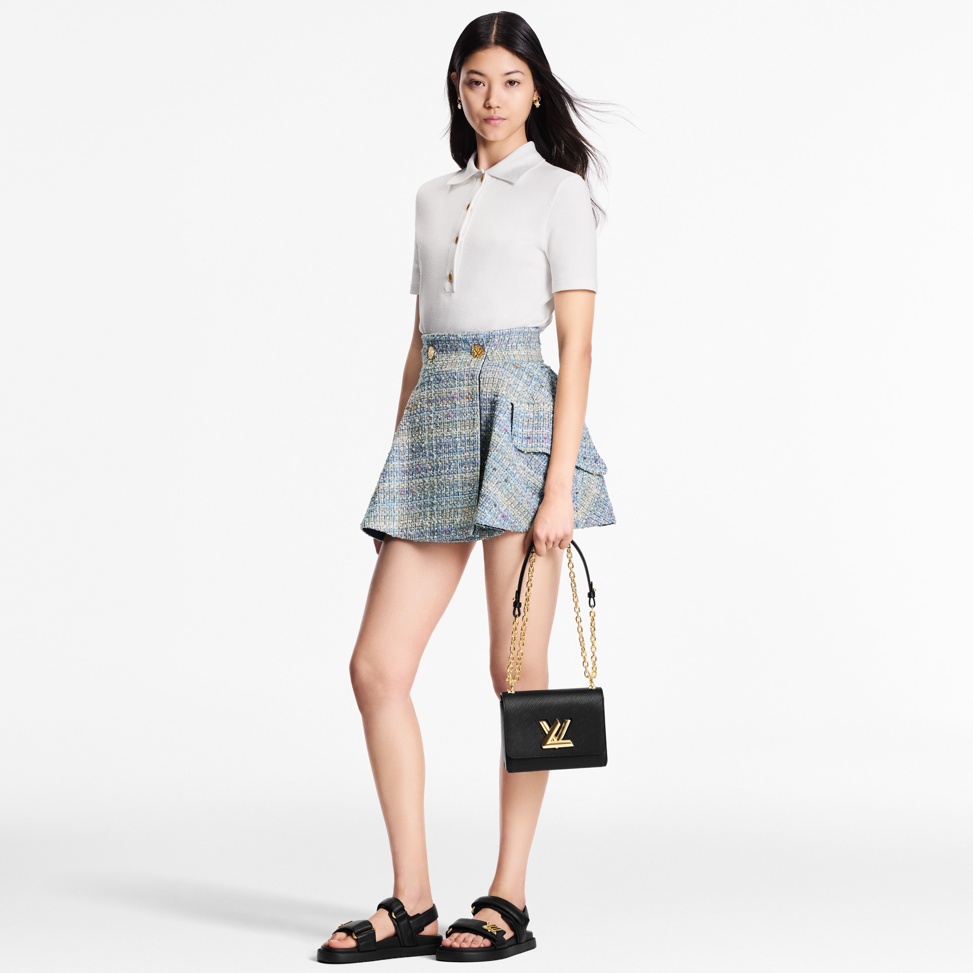 Monogram Piqué Polo Top  in Women