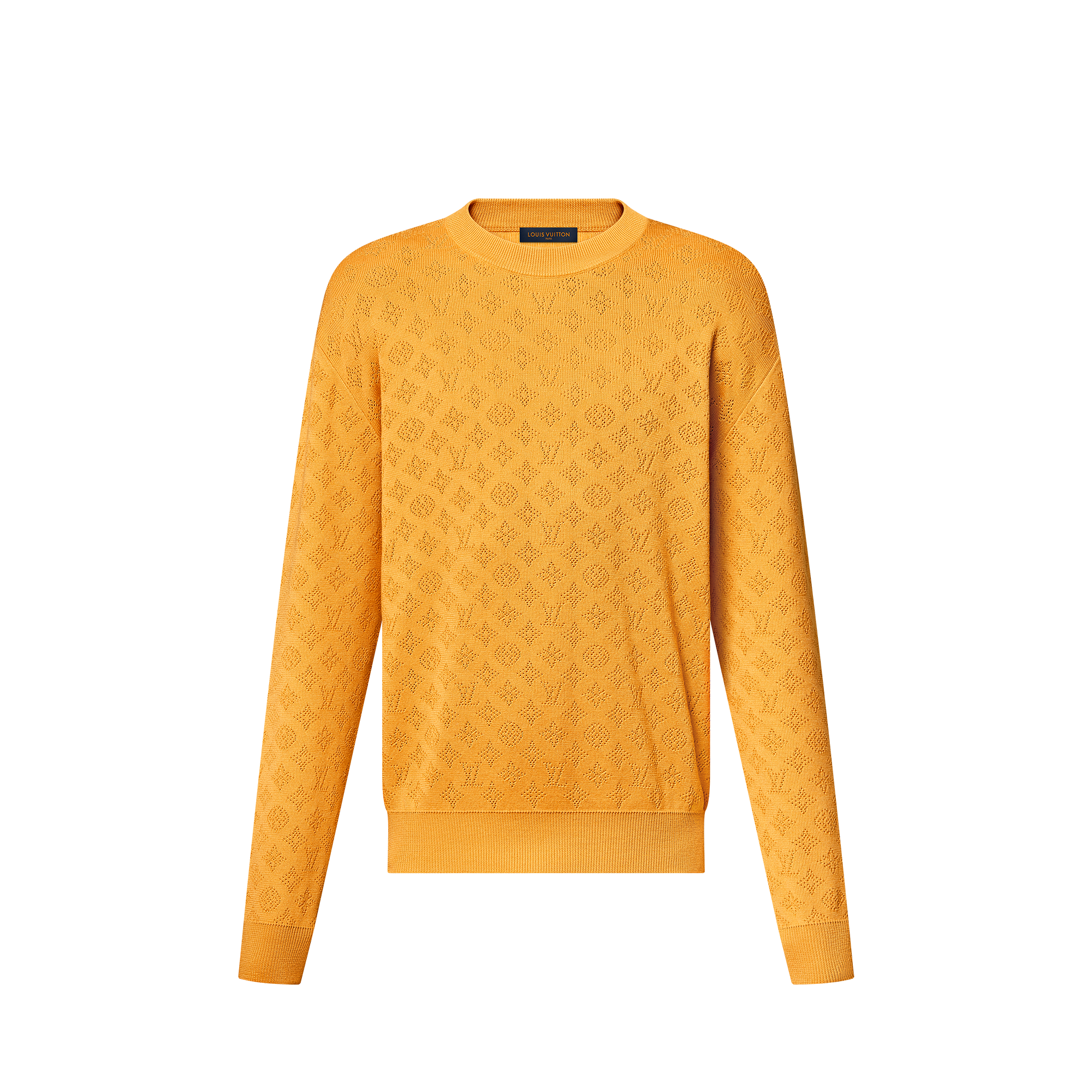 Monogram Pointelle Cotton Pullover  in Men