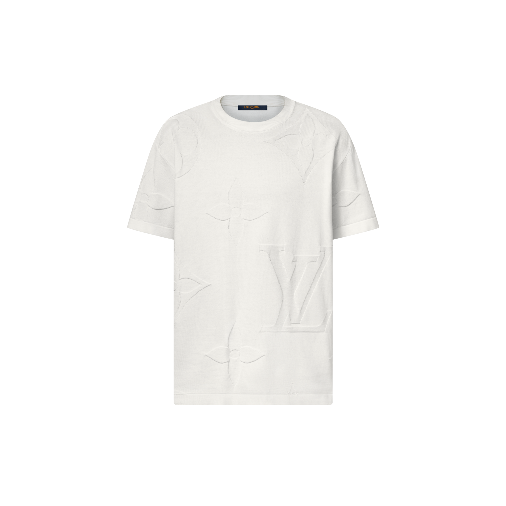 Monogram Short-Sleeved Cotton Crewneck  in Men