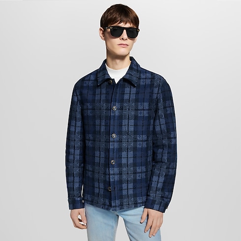 Monogram Tartan Denim Overshirt in Men's Ready-to-Wear All Ready-to-Wear collections by Louis Vuitton (Product zoom)