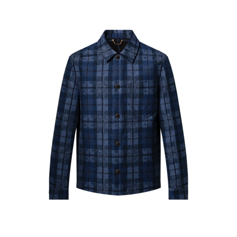 Monogram Tartan Denim Overshirt in Men's Ready-to-Wear All Ready-to-Wear collections by Louis Vuitton (Product zoom)