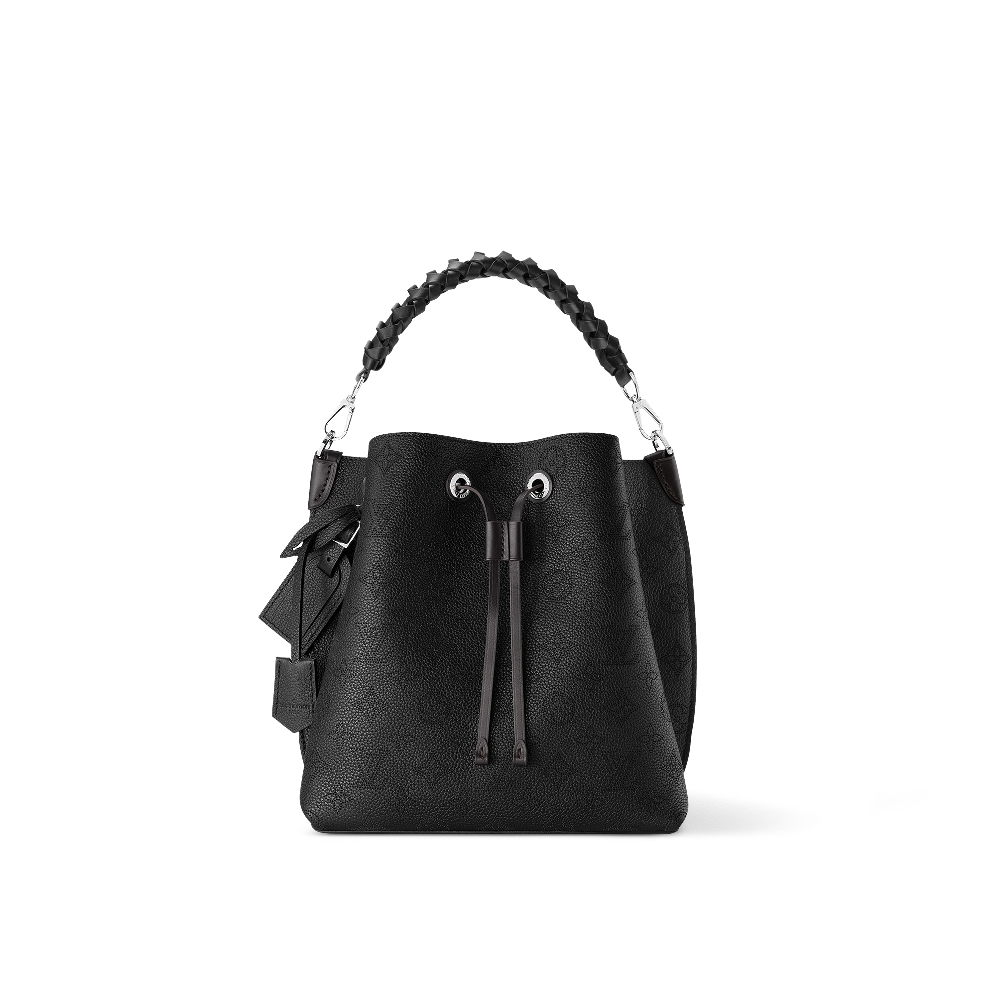 louis vuitton black bucket bag