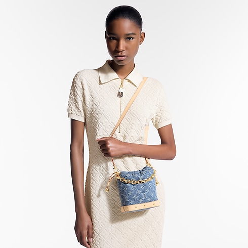 Nano Noé Monogram Denim in Women's Wallets and Small Leather Goods Wallets on Chain and Micro Bags collections by Louis Vuitton (Product zoom)