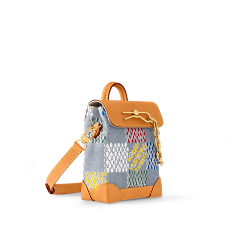 Nano Steamer Damier Ebene Canvas in Men's Wallets and Small Leather Goods Mini Bags collections by Louis Vuitton (Product zoom)