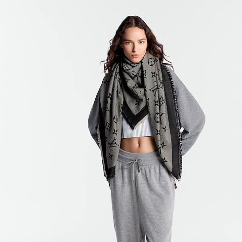 Neo Natté Monogram Shawl . in Women's Accessories Shawls and Stoles collections by Louis Vuitton (Product zoom)