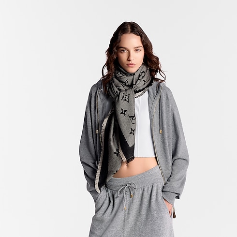 Neo Natté Monogram Shawl . in Women's Accessories Shawls and Stoles collections by Louis Vuitton (Product zoom)