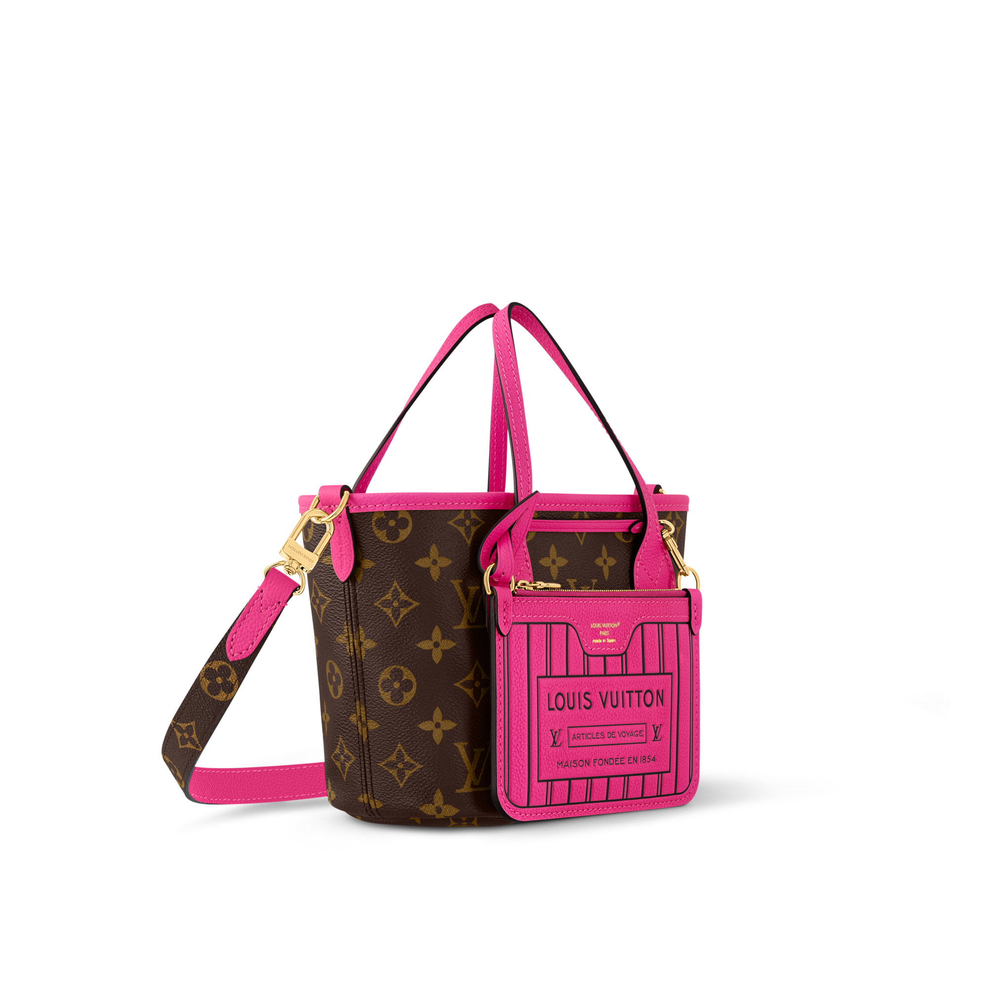 Neverfull Bandoulière Inside Out BB Monogram Eclipse in Bags and Small Leather Goods