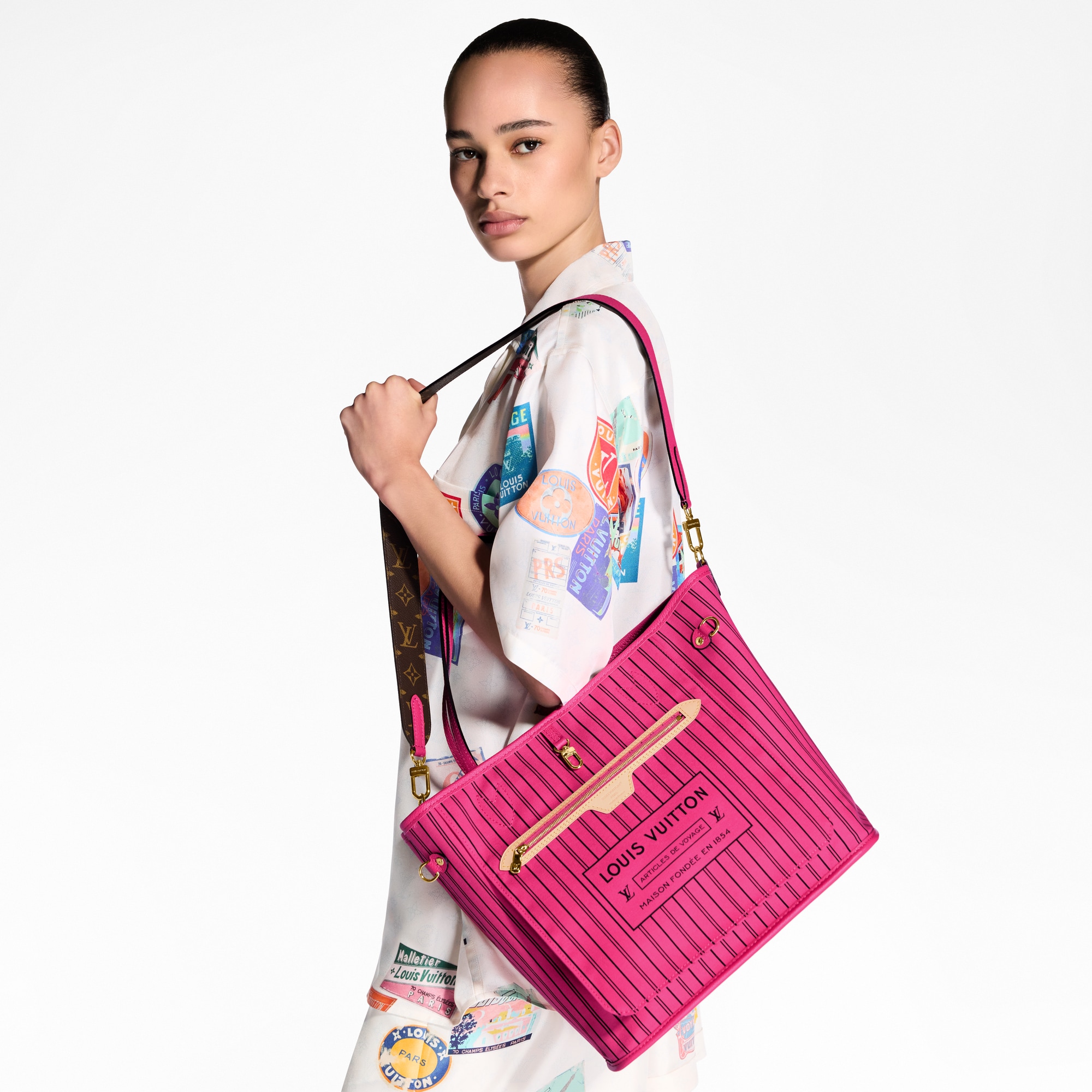 Neverfull Bandoulière Inside Out MM Monogram in Bags and Small Leather Goods