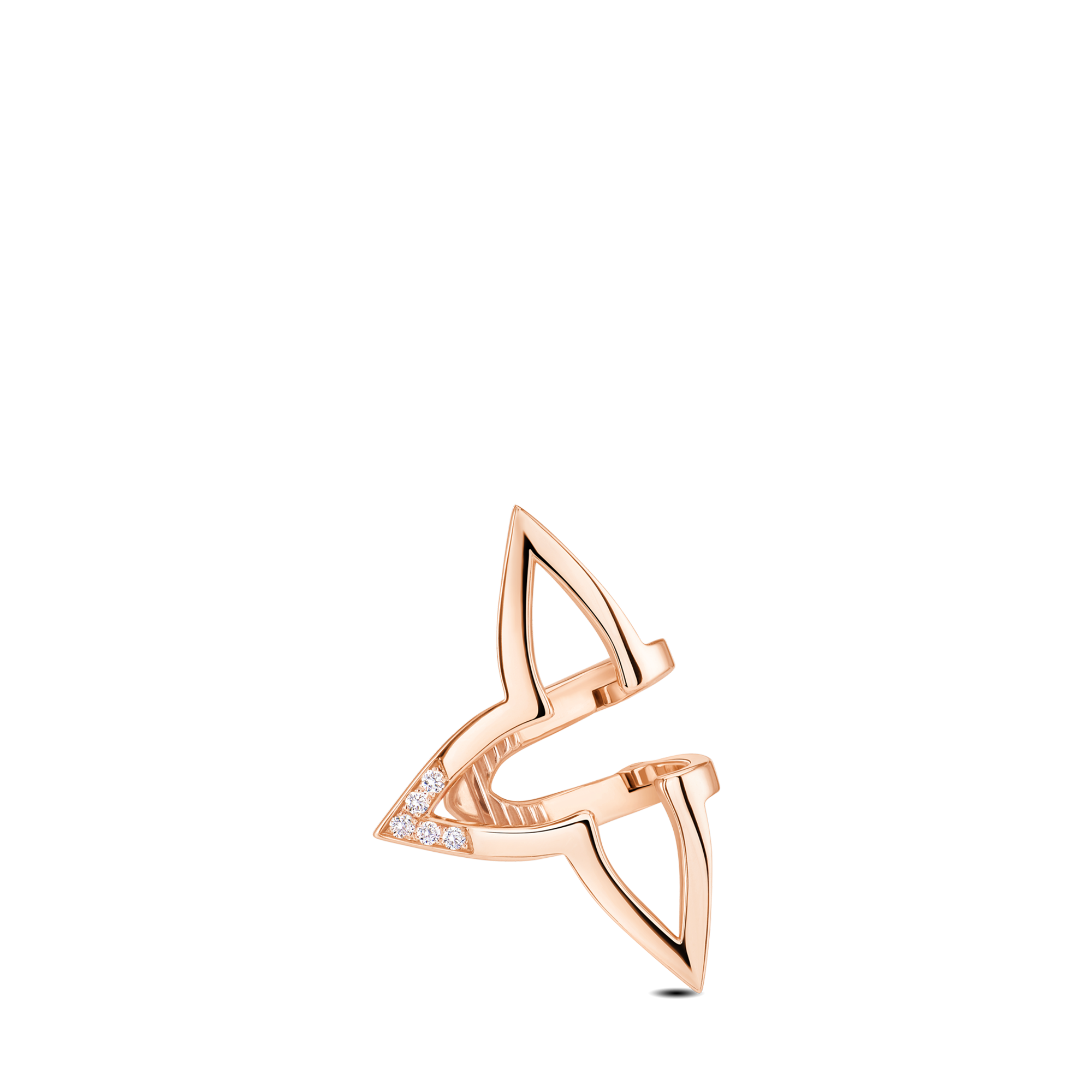 Ombre Blossom Ear Cuff, Pink Gold and Diamonds  in Jewellery