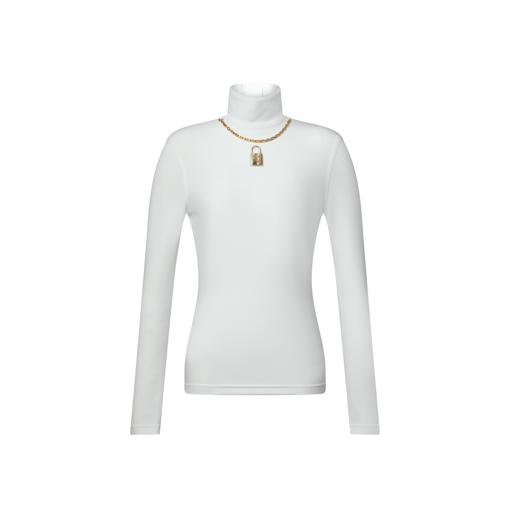 Padlock Necklace Long-Sleeved Top  in Women