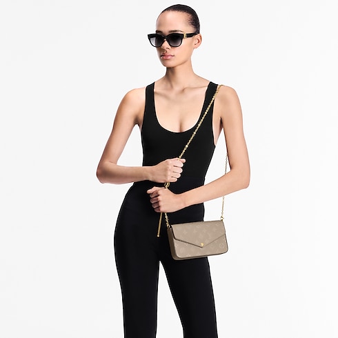 Pochette Félicie Monogram Empreinte in Women's Wallets and Small Leather Goods Wallets on Chain and Micro Bags collections by Louis Vuitton (Product zoom)