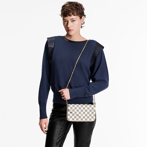 Pochette Félicie Damier Azur Canvas in Women's Wallets and Small Leather Goods Wallets on Chain and Micro Bags collections by Louis Vuitton (Product zoom)