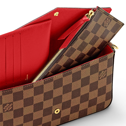 Pochette Félicie Damier Ebene in Women's Wallets and Small Leather Goods All Wallets and Small Leather Goods for Women collections by Louis Vuitton (Product zoom)
