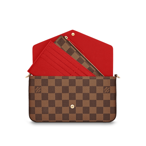 Pochette Félicie Damier Ebene in Women's Wallets and Small Leather Goods All Wallets and Small Leather Goods for Women collections by Louis Vuitton (Product zoom)