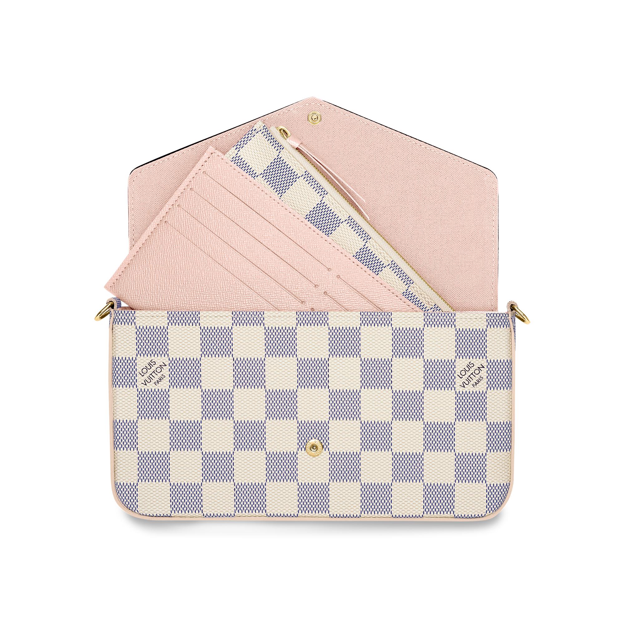 Pochette Félicie Damier Azur Canvas in Women