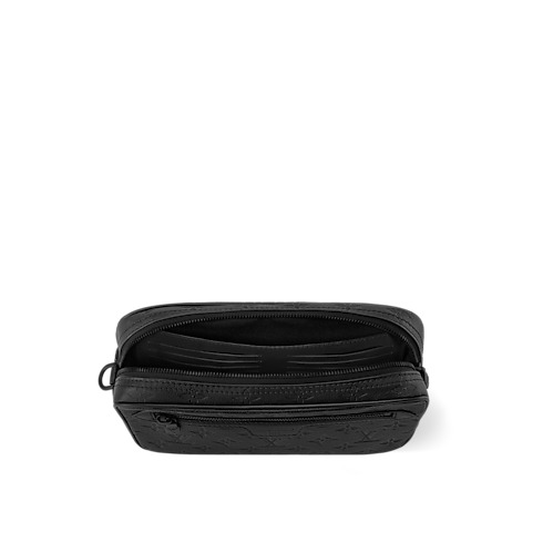 Pochette Kasai Monogram Shadow Leather in Men's Wallets and Small Leather Goods Mini Bags collections by Louis Vuitton (Product zoom)