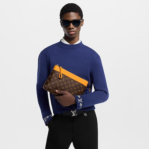 Pochette Voyage Souple Monogram Macassar Canvas in Gifts's Valentine's Day Gifts for Him } collections by Louis Vuitton (Product zoom)