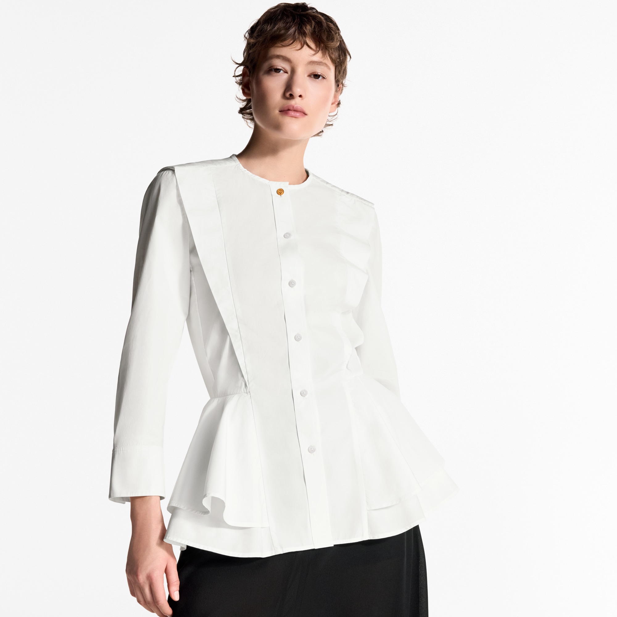 Poplin Peplum Blouse   in Women