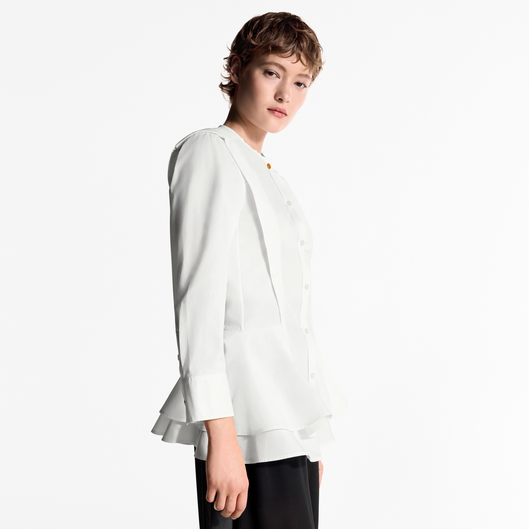 Poplin Peplum Blouse   in Women