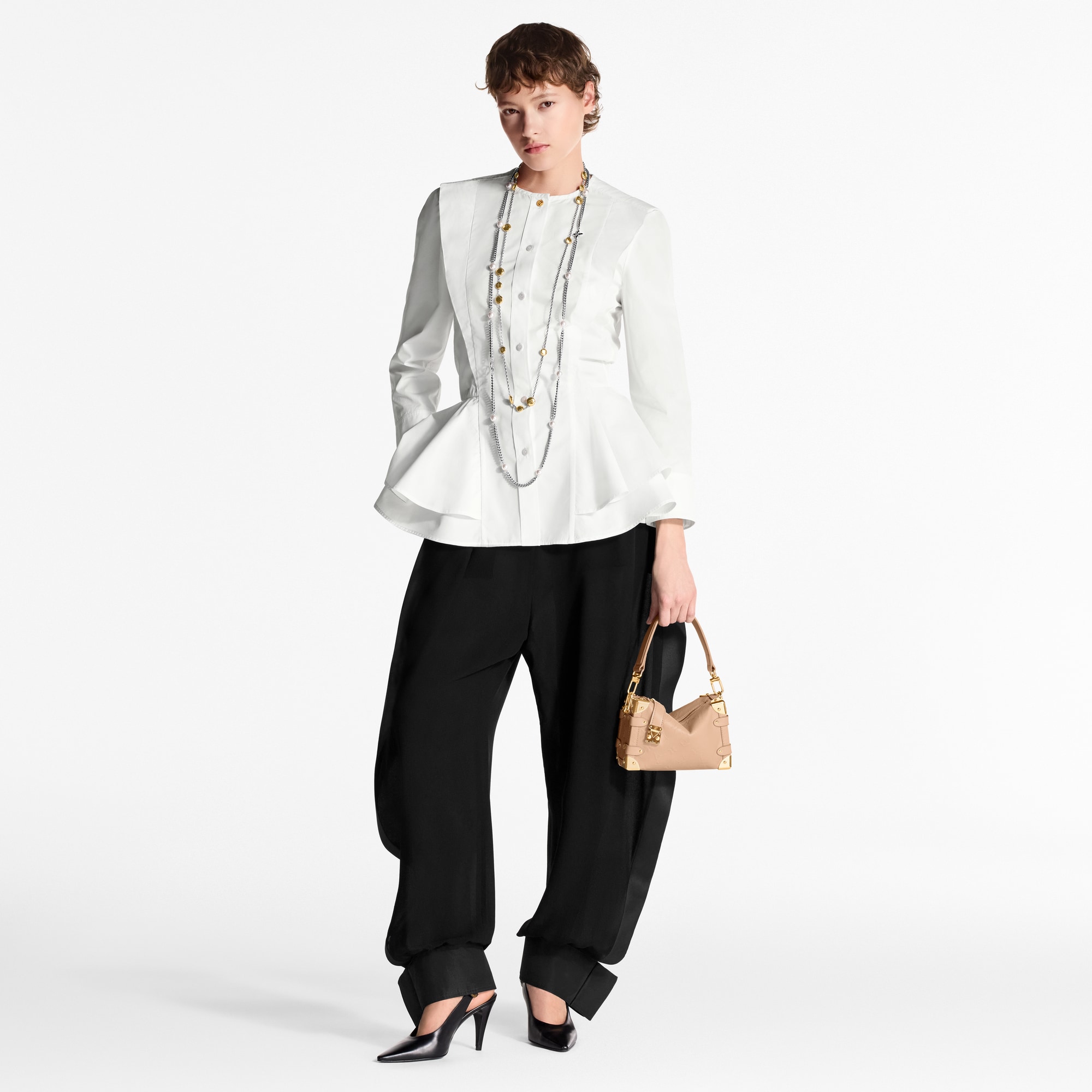 Poplin Peplum Blouse   in Women