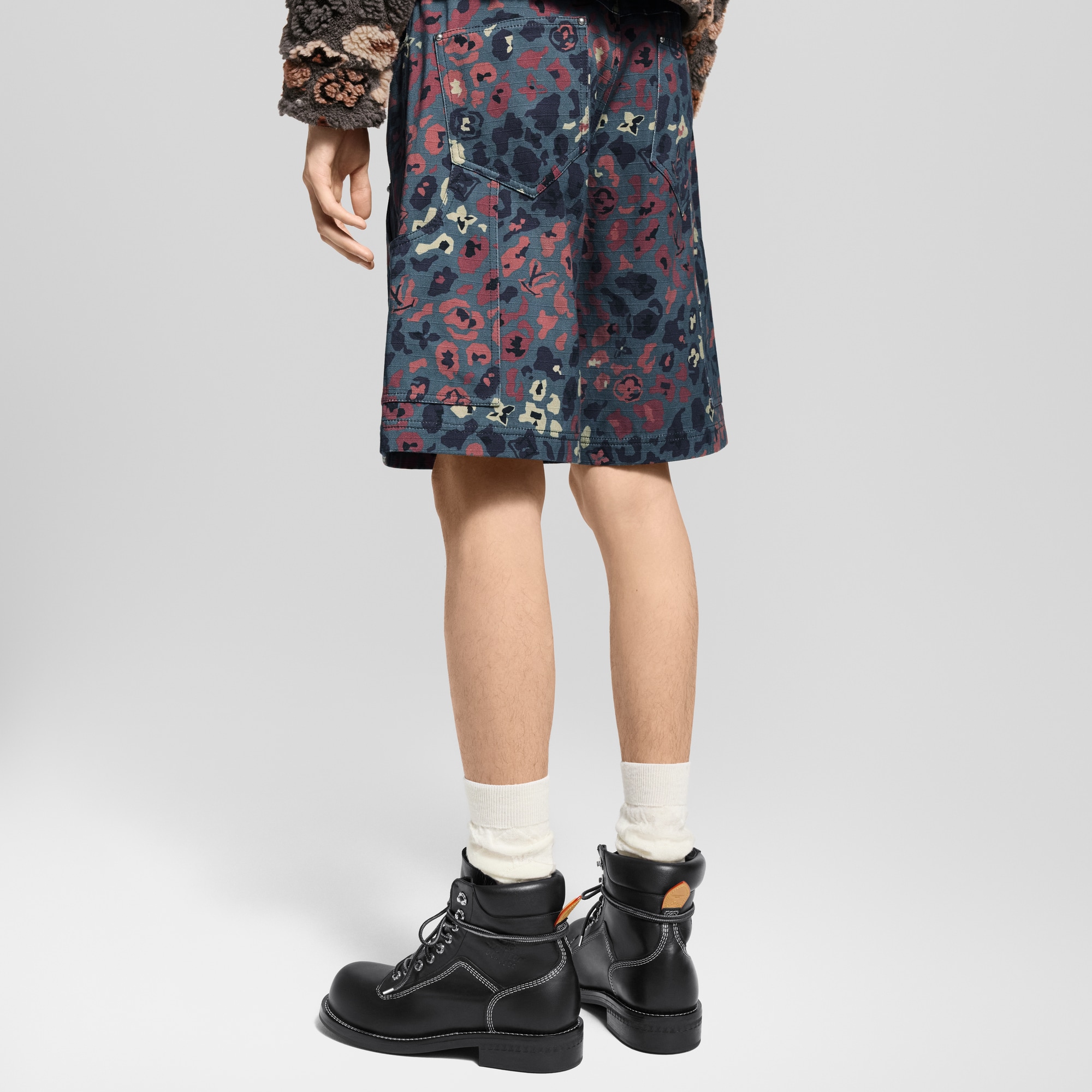Printed Carpenter Shorts  in Men