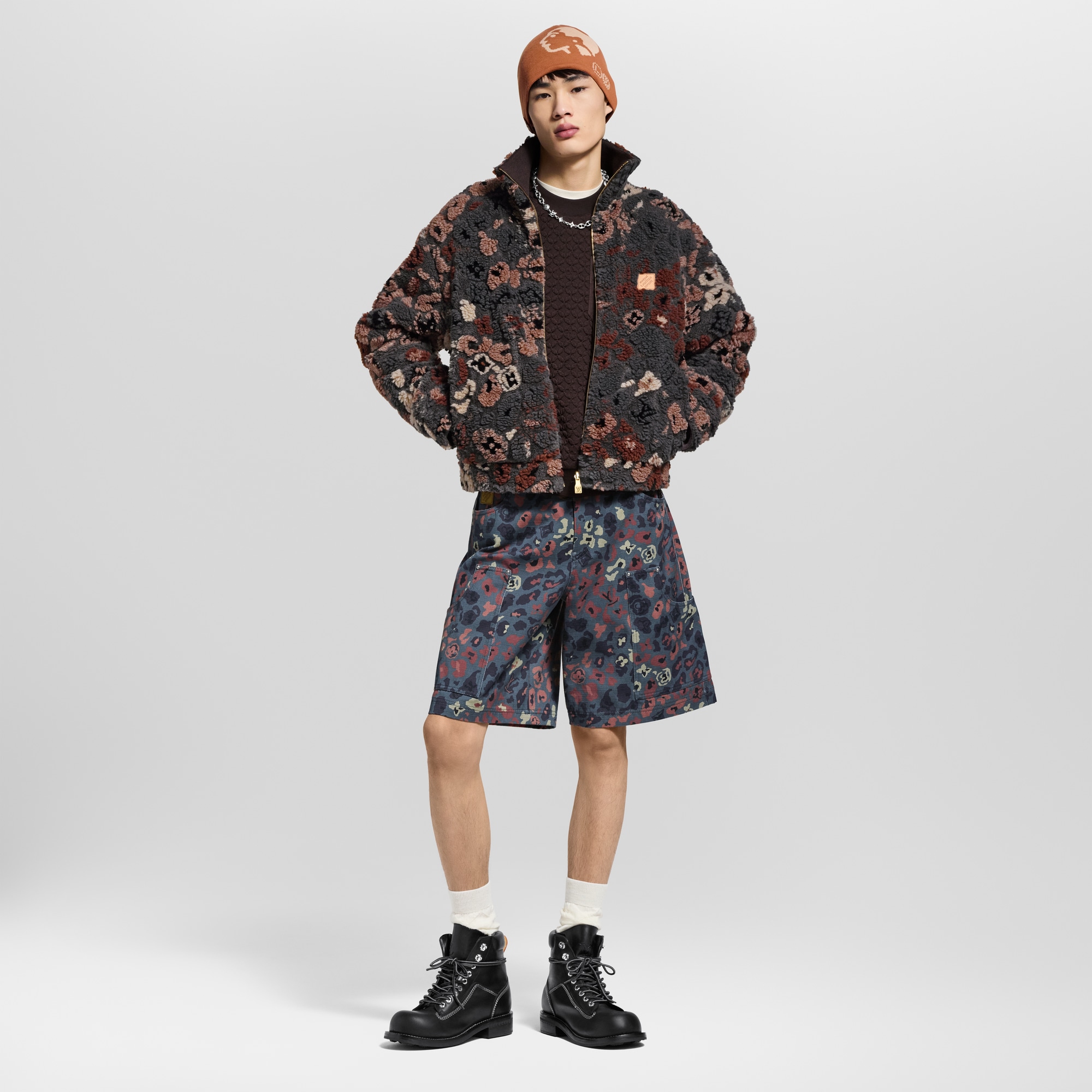 Printed Carpenter Shorts  in Men