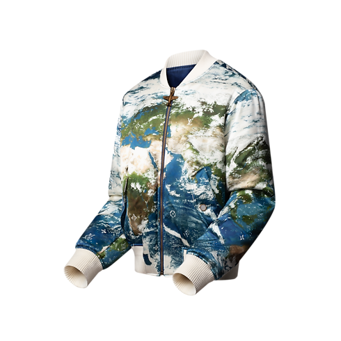 Printed Silk-Blend Bomber in Men's Ready-to-Wear Outerwear and Coats collections by Louis Vuitton (Product zoom)