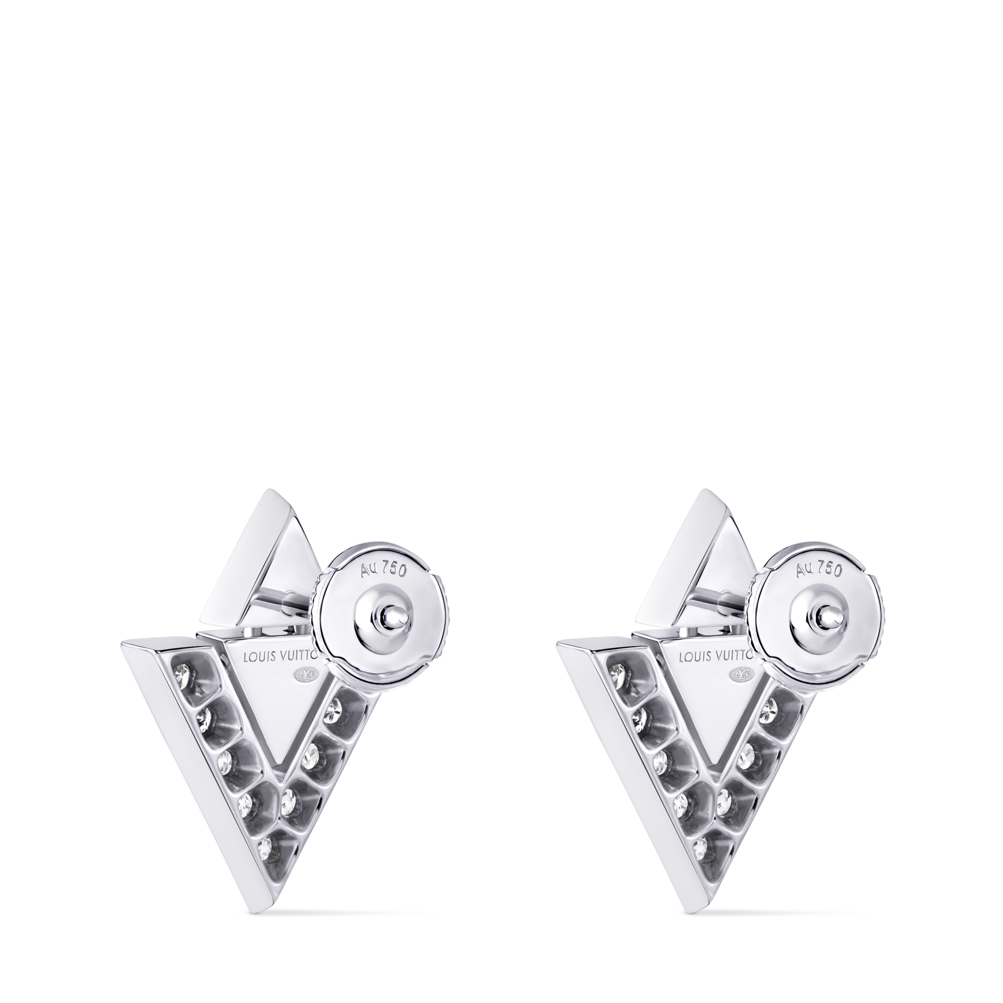 Pure V Earrings, White Gold and Diamonds  in Jewellery