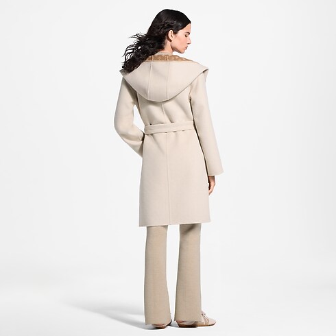 Reversible Signature Hooded Wrap Coat in Women's Ready-to-Wear Coats and Jackets collections by Louis Vuitton (Product zoom)