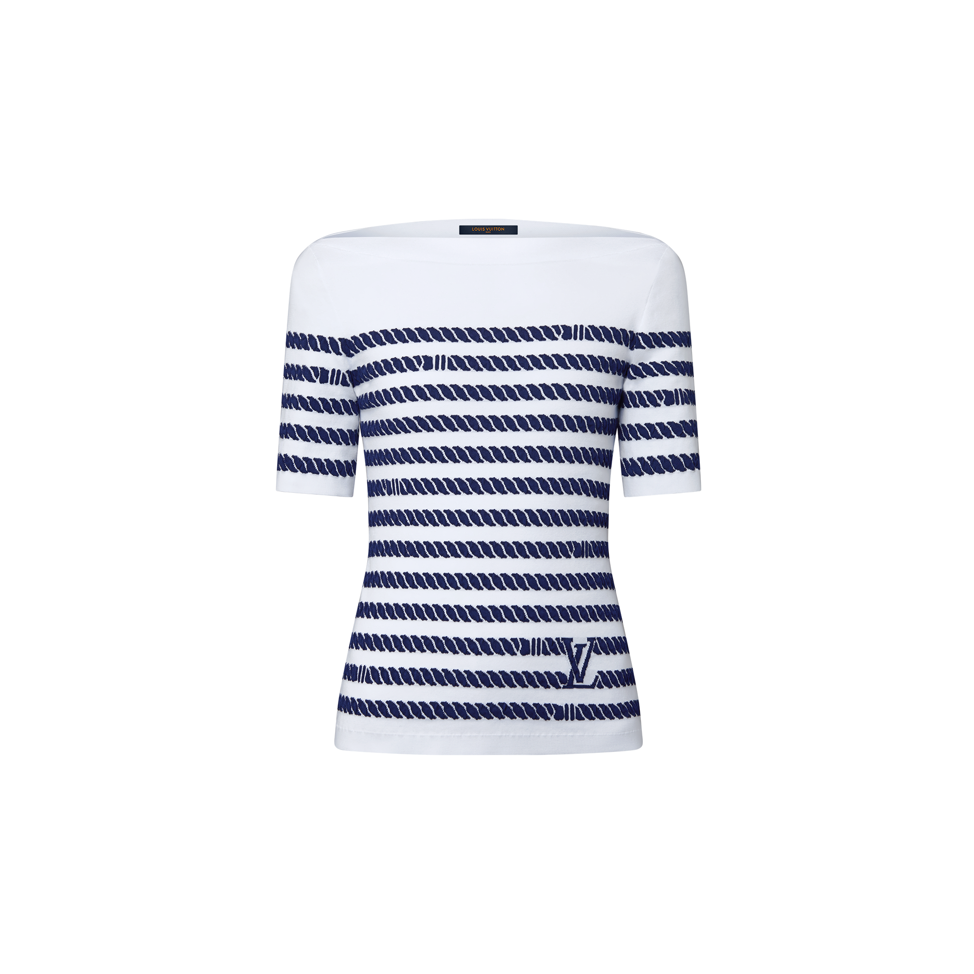 Rope Stripes Knit Top   in Women
