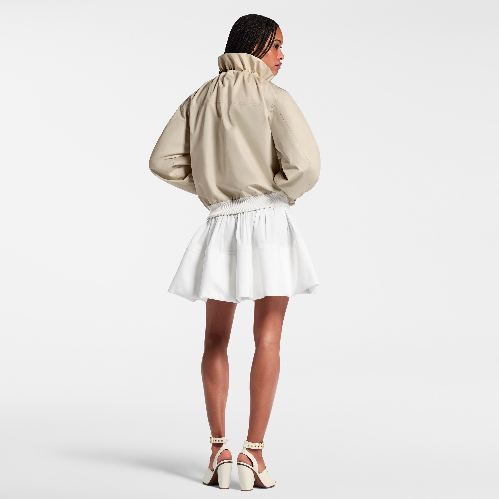 Ruffle Collar Bomber Jacket  in Women