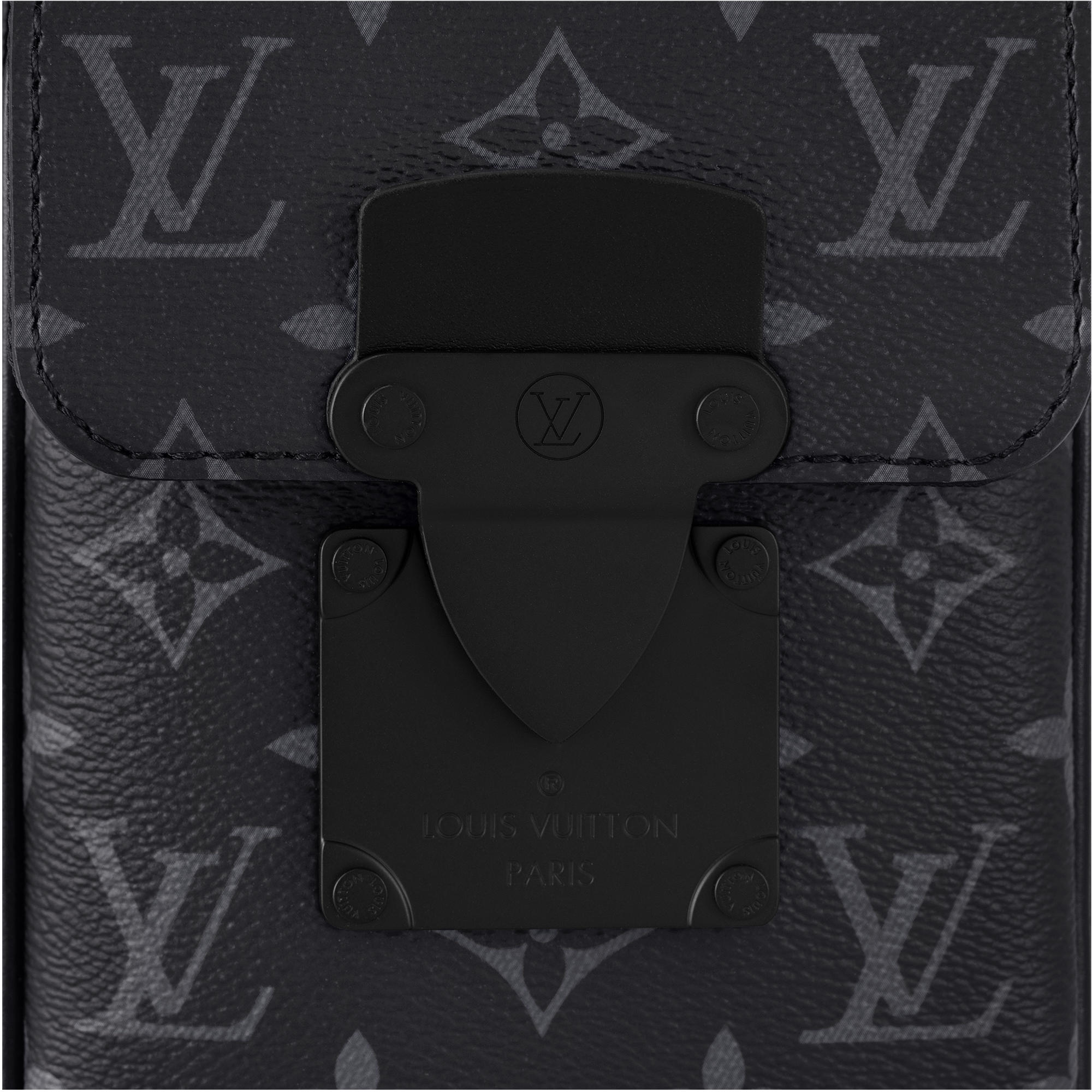 S-Lock Vertical Wearable Wallet Monogram Eclipse in Men