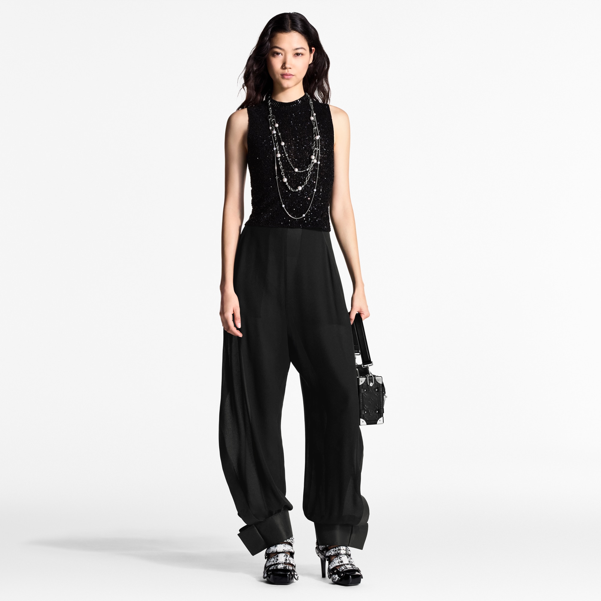 Sequin Knit Tank Top   in Women