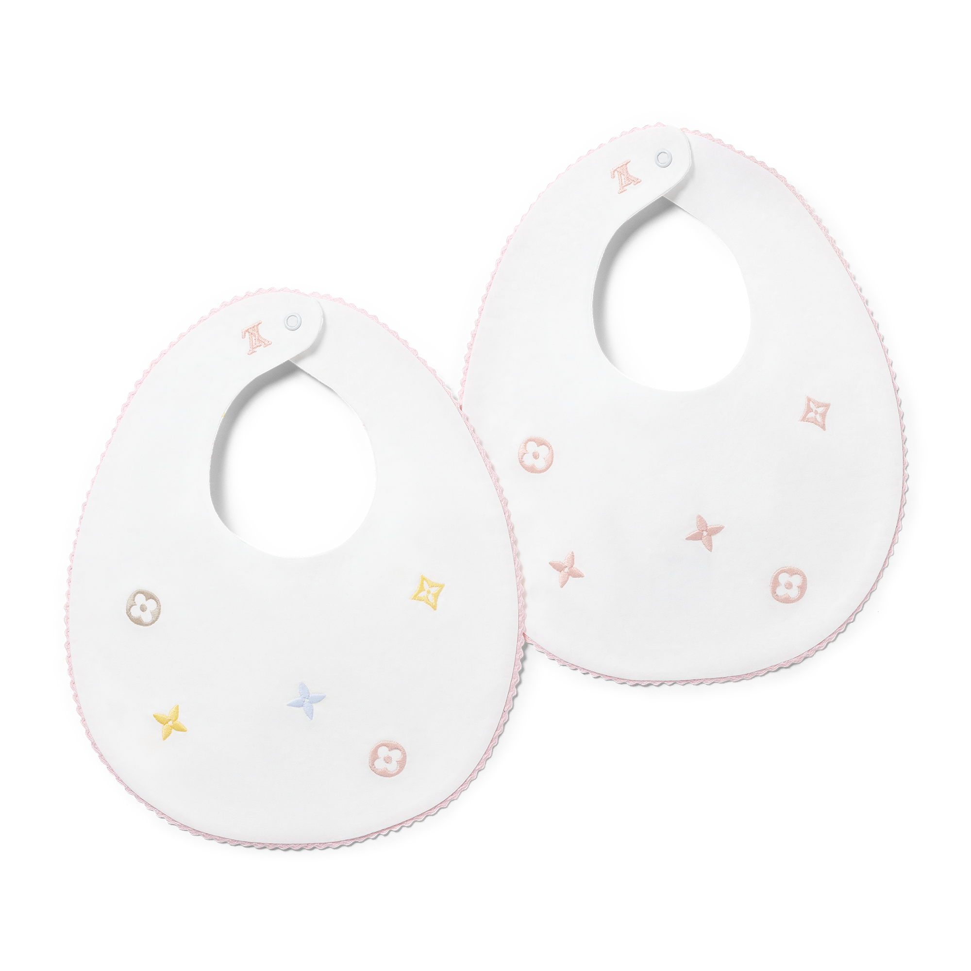 Set of 2 Embroidered Meli-Melo Bibs . in New