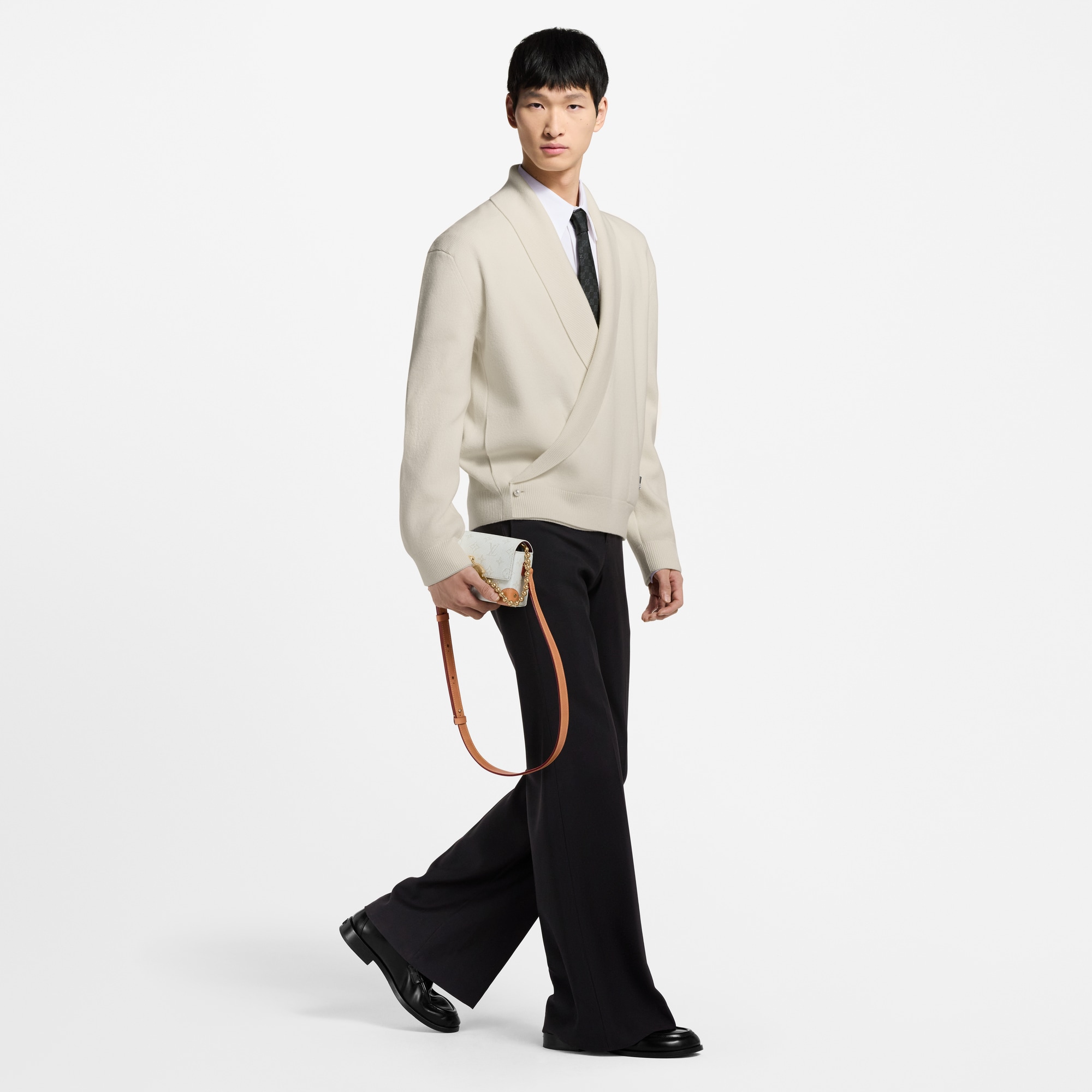 Shawl Collar Knit Jacket  in Men
