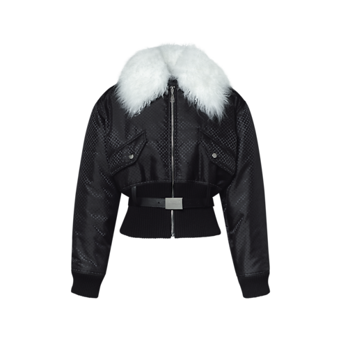 Shearling Collar Nanogram Bomber Jacket in Women's Ready-to-Wear Coats and Jackets collections by Louis Vuitton (Product zoom)