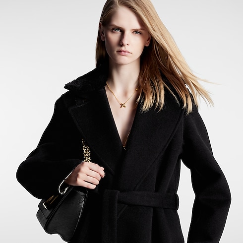 Shearling Collar Wrap Coat in Women's Ready-to-Wear Coats and Jackets collections by Louis Vuitton (Product zoom)