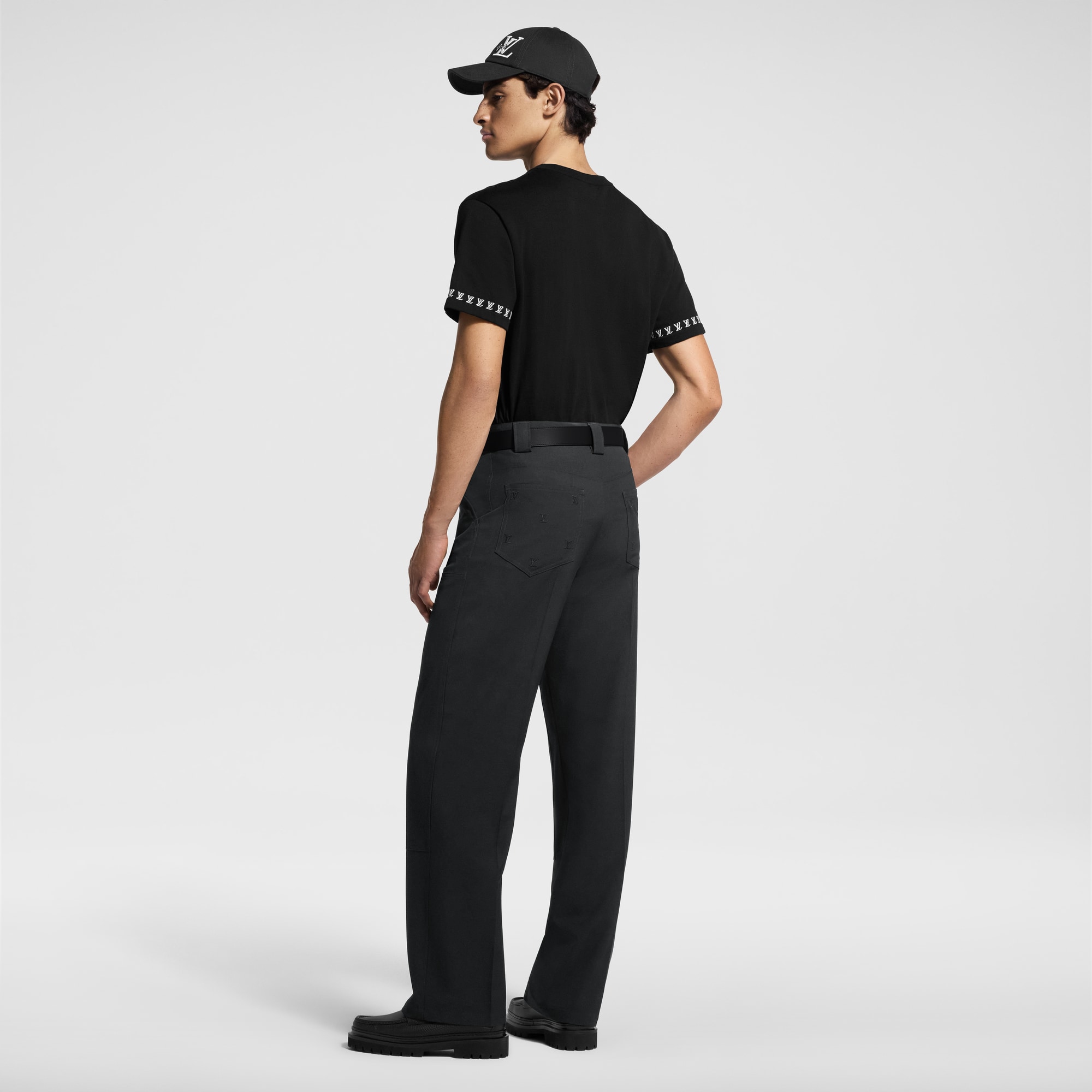 Short-Sleeved Cotton Crewneck  in Men