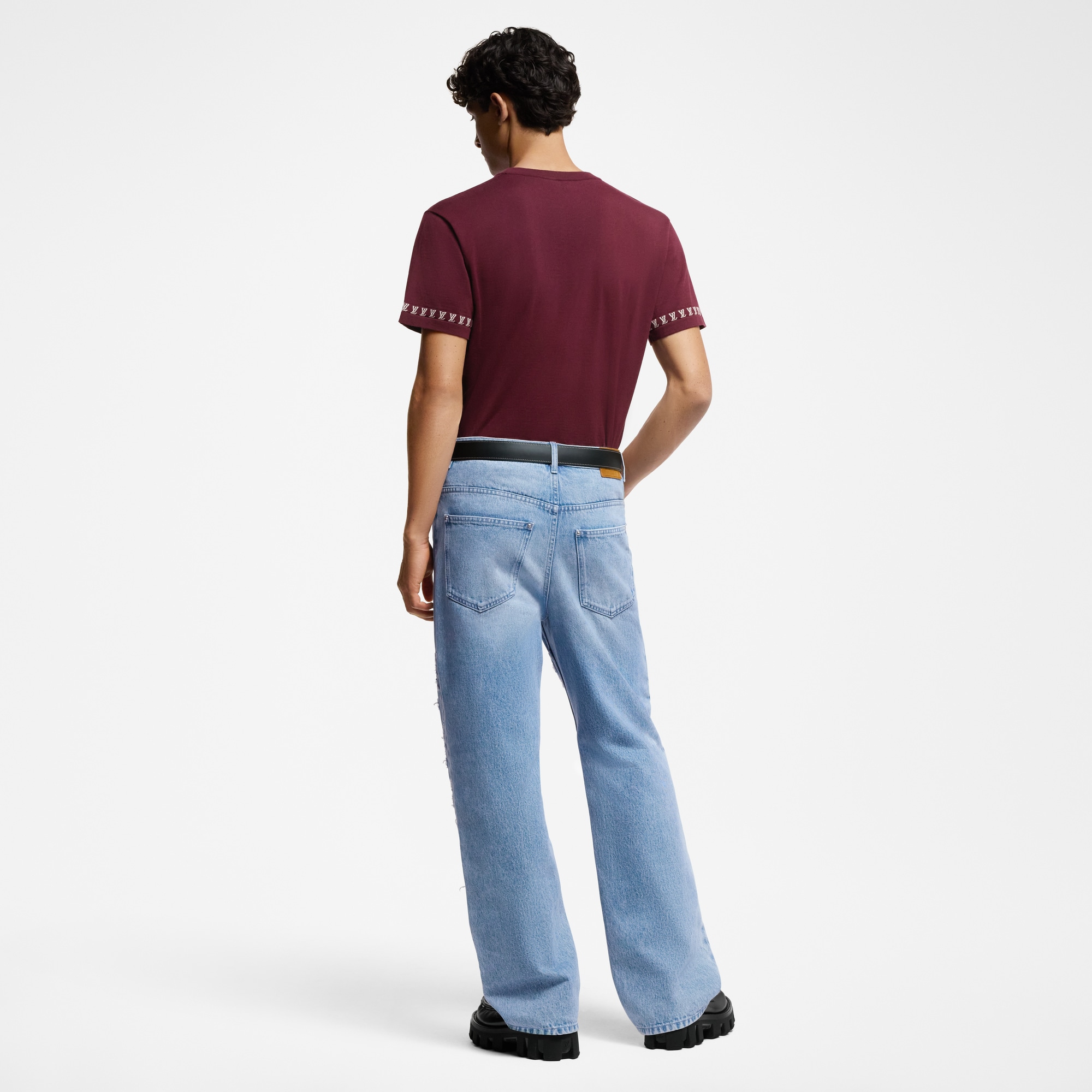 Signature Short-Sleeved Cotton Crewneck  in Men