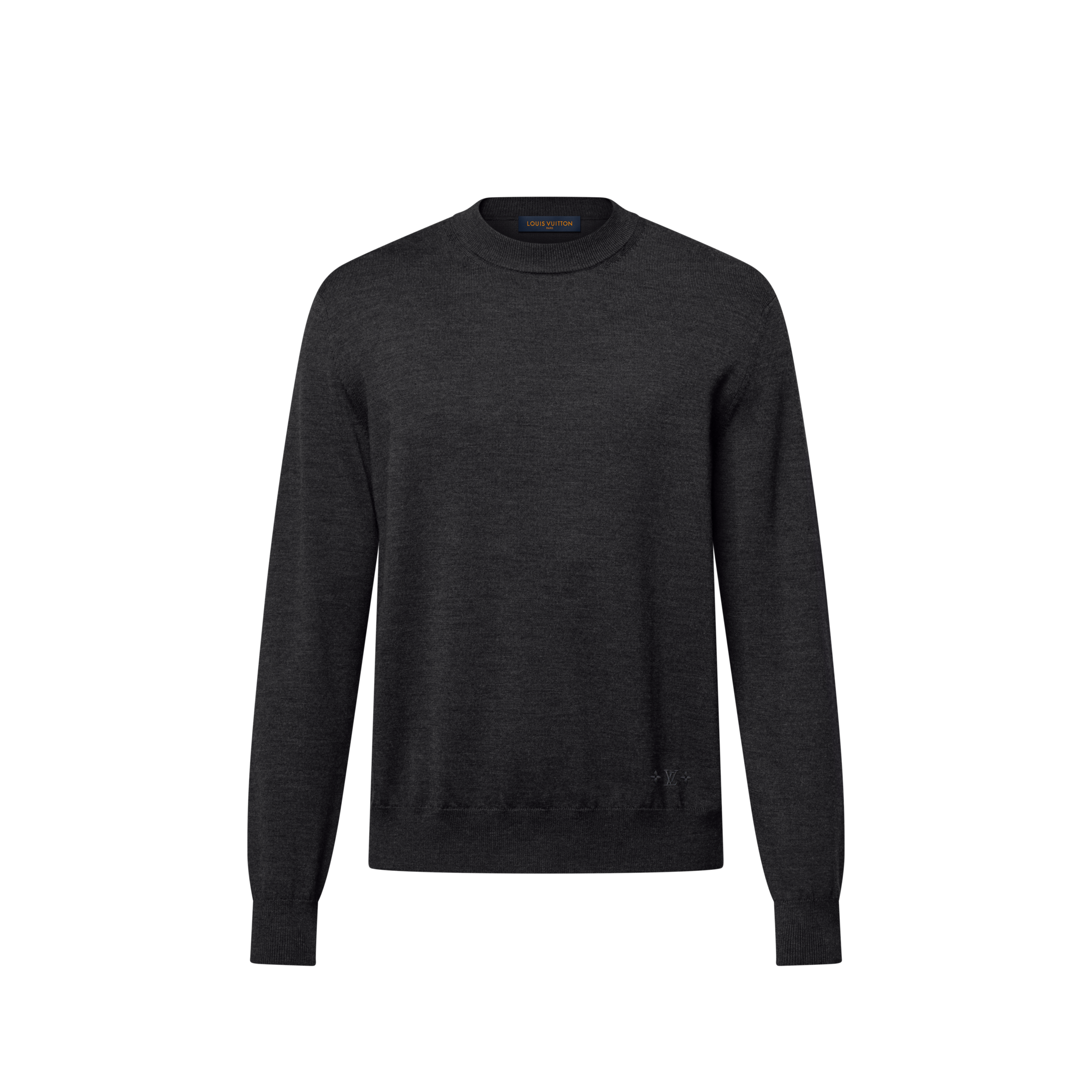 Signature Wool-Silk Blend Long-Sleeved  Crewneck  in Men