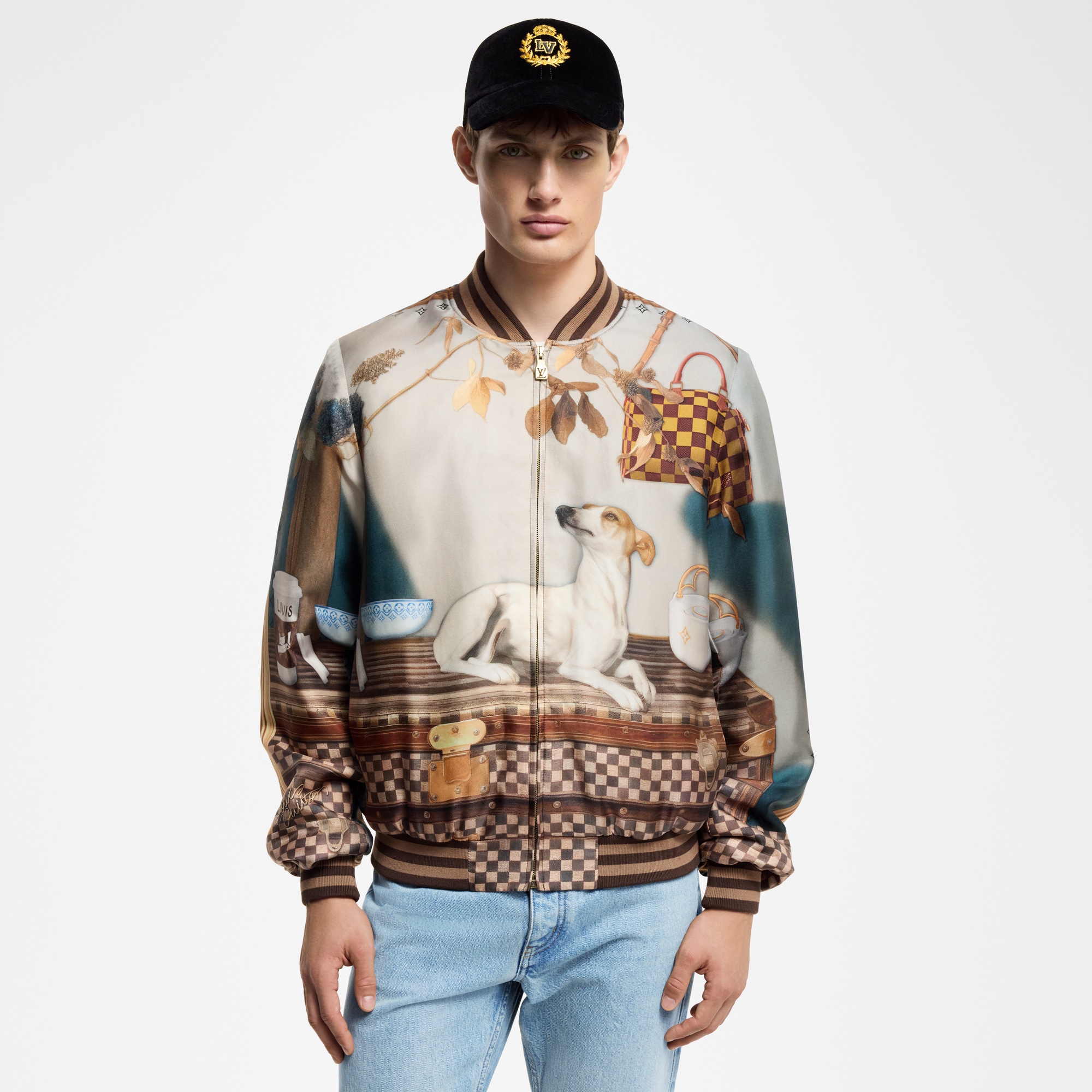 Silk Scarf Souvenir Jacket  in Men