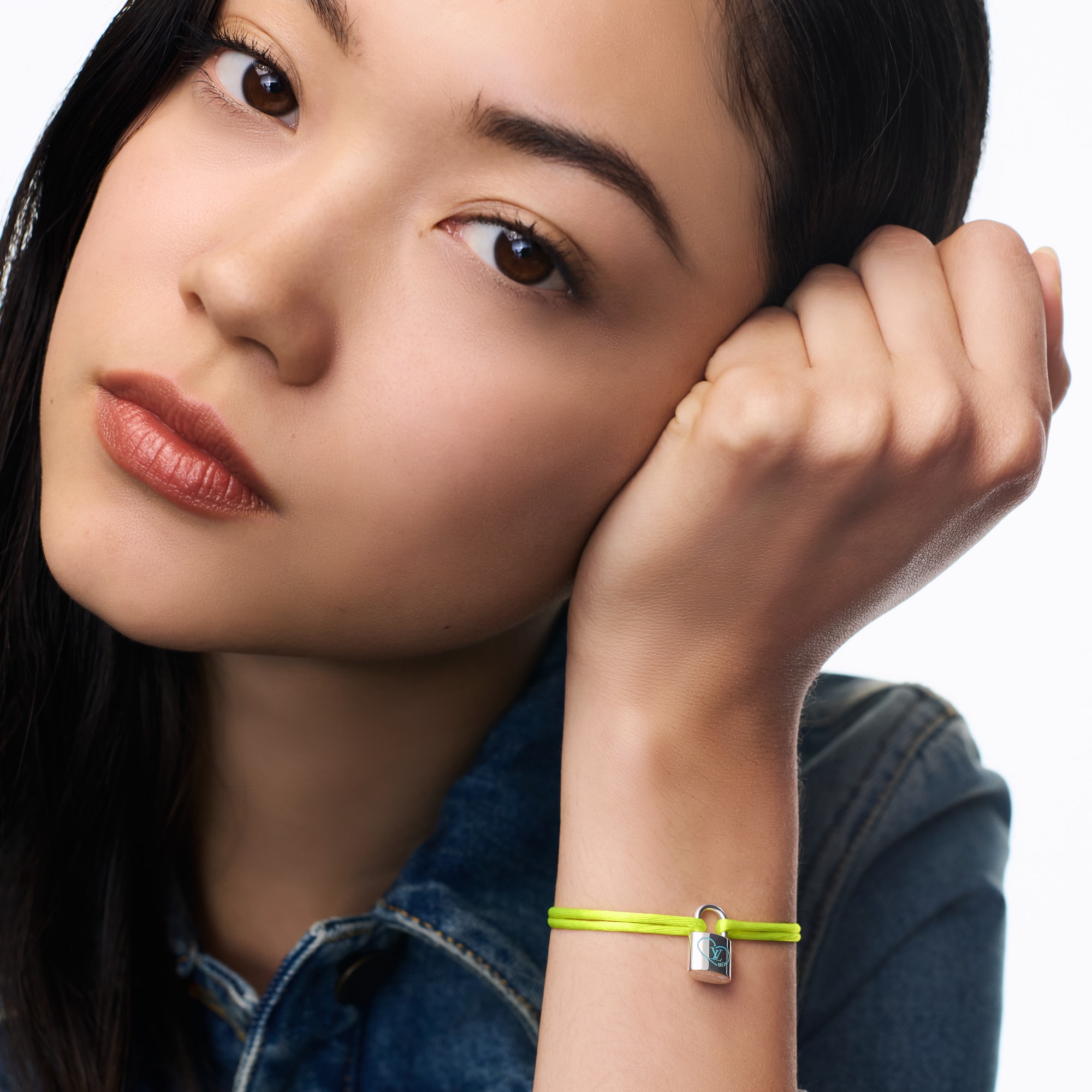 Silver Lockit x Felix Bracelet, Silver, Blue Lacquer and Yellow Cord  in Jewellery