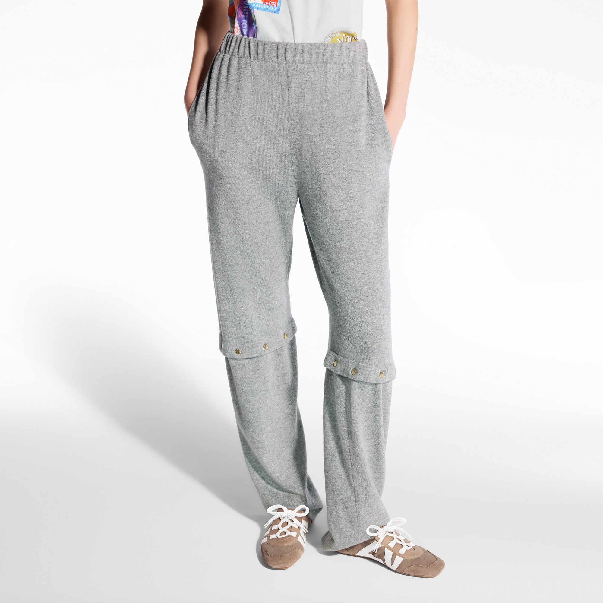 Snap Leg Knit Pants  in Women