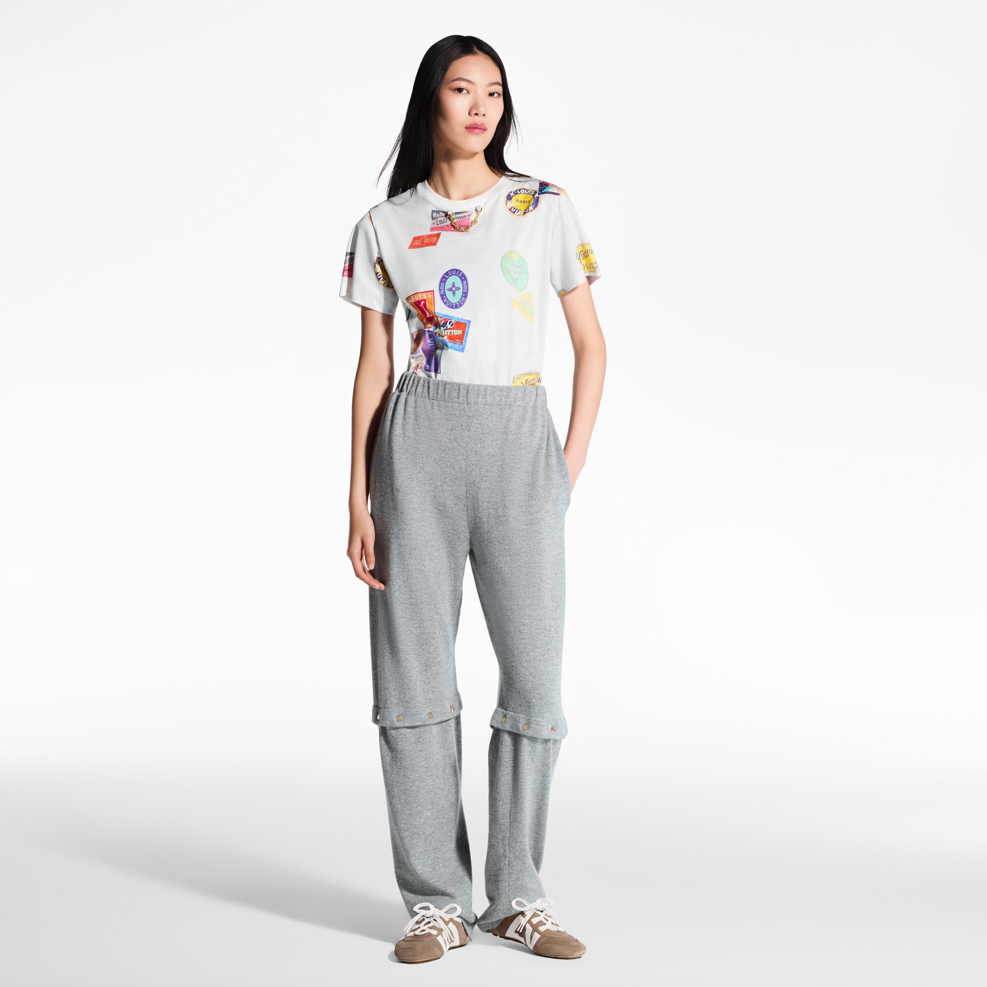 Snap Leg Knit Pants  in Women