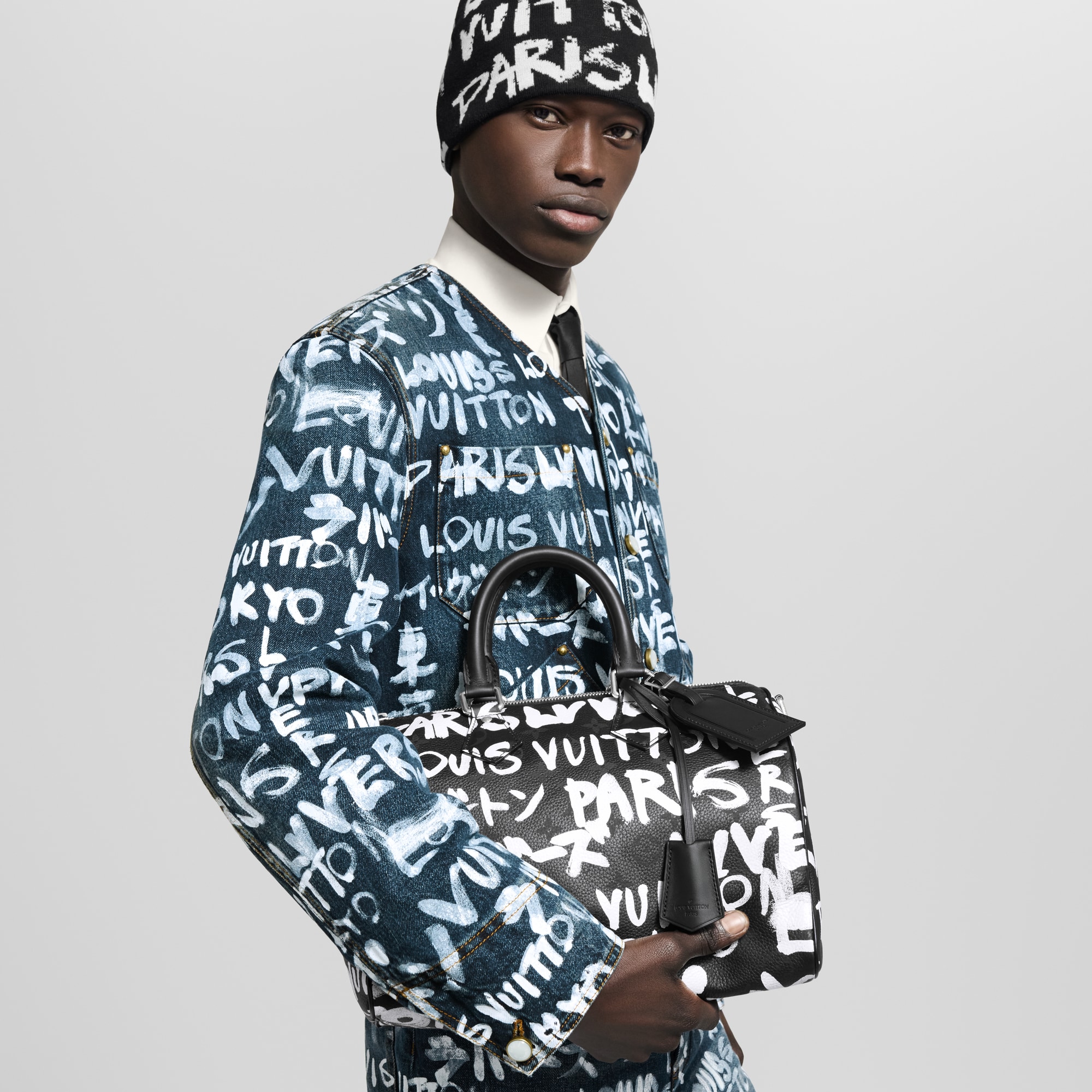 Speedy P9 Bandoulière 30 Scribble Autres Cuirs Monogram in Men