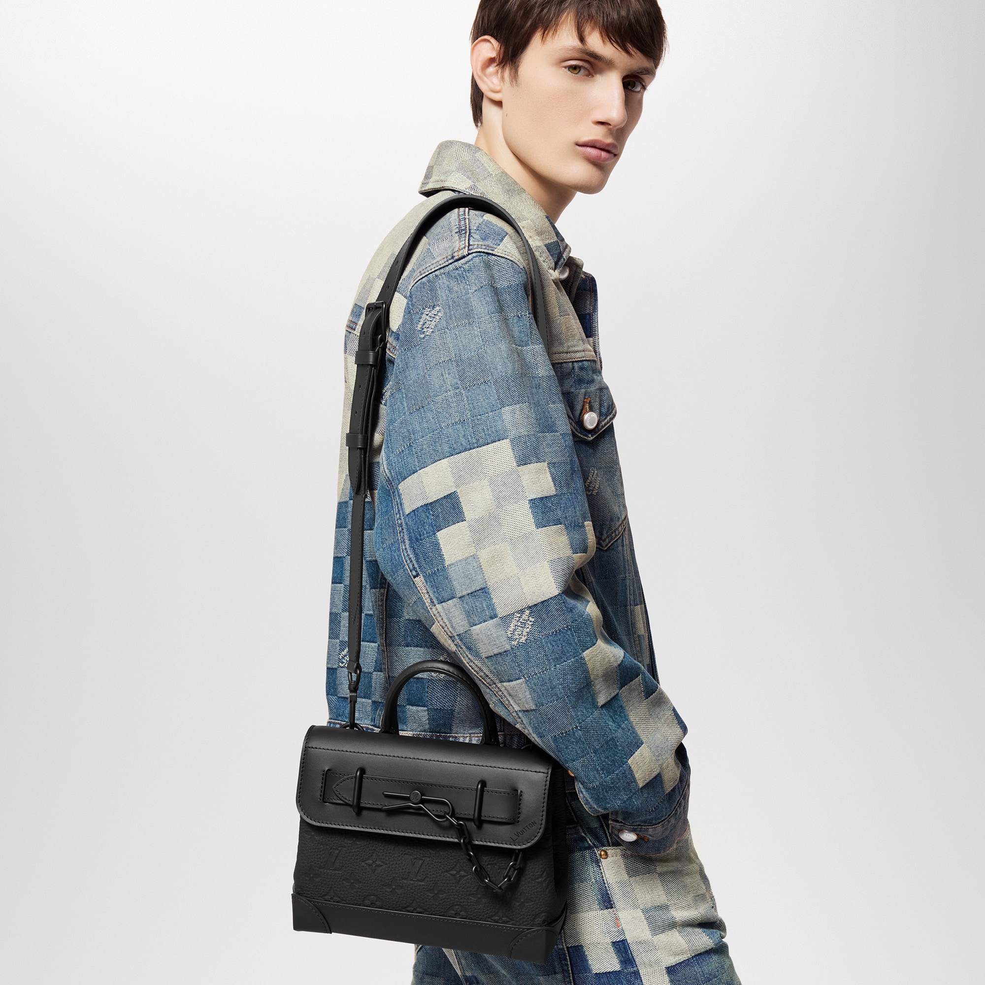 Steamer PM Taurillon Monogram in Men