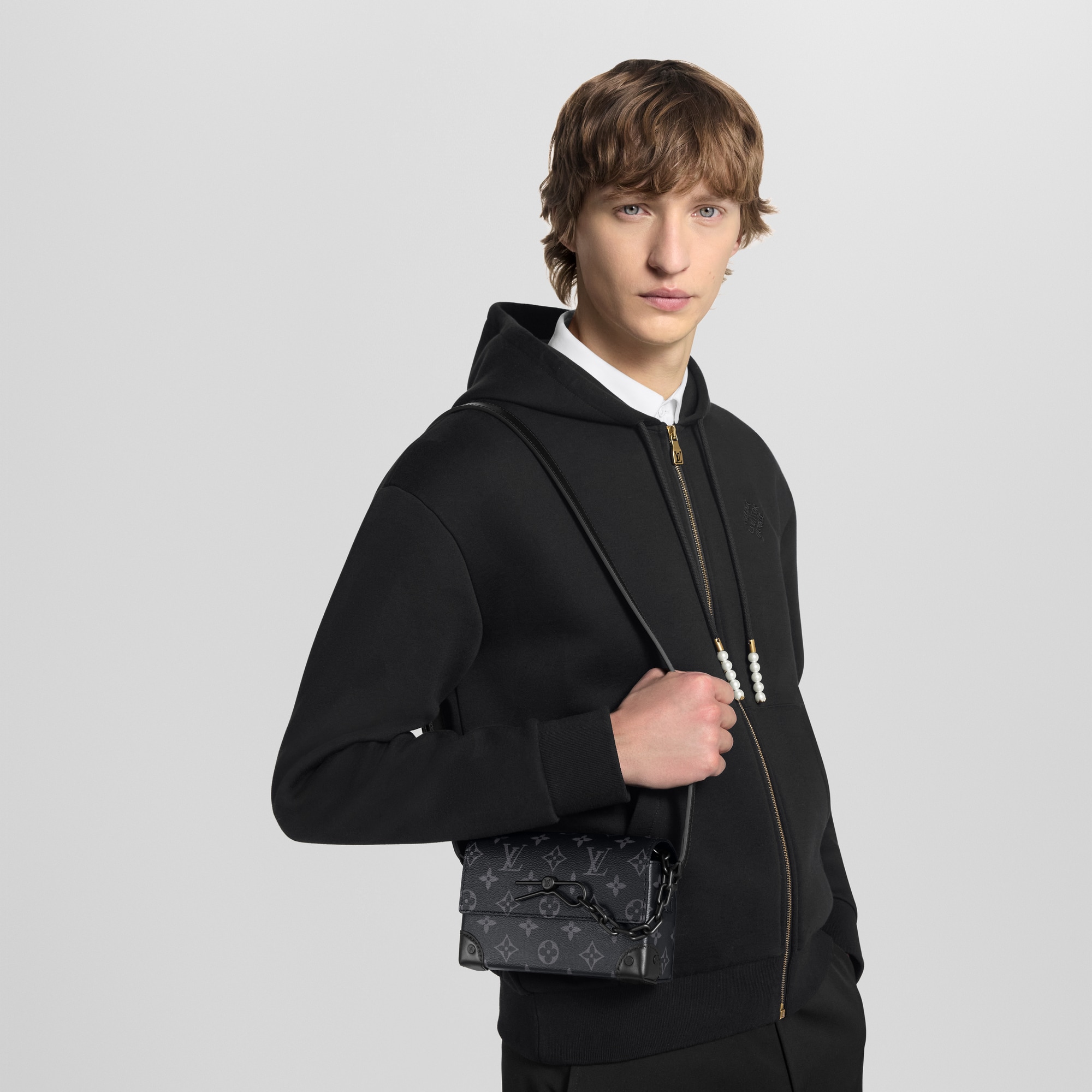Steamer Wearable Wallet  Monogram Eclipse in Men