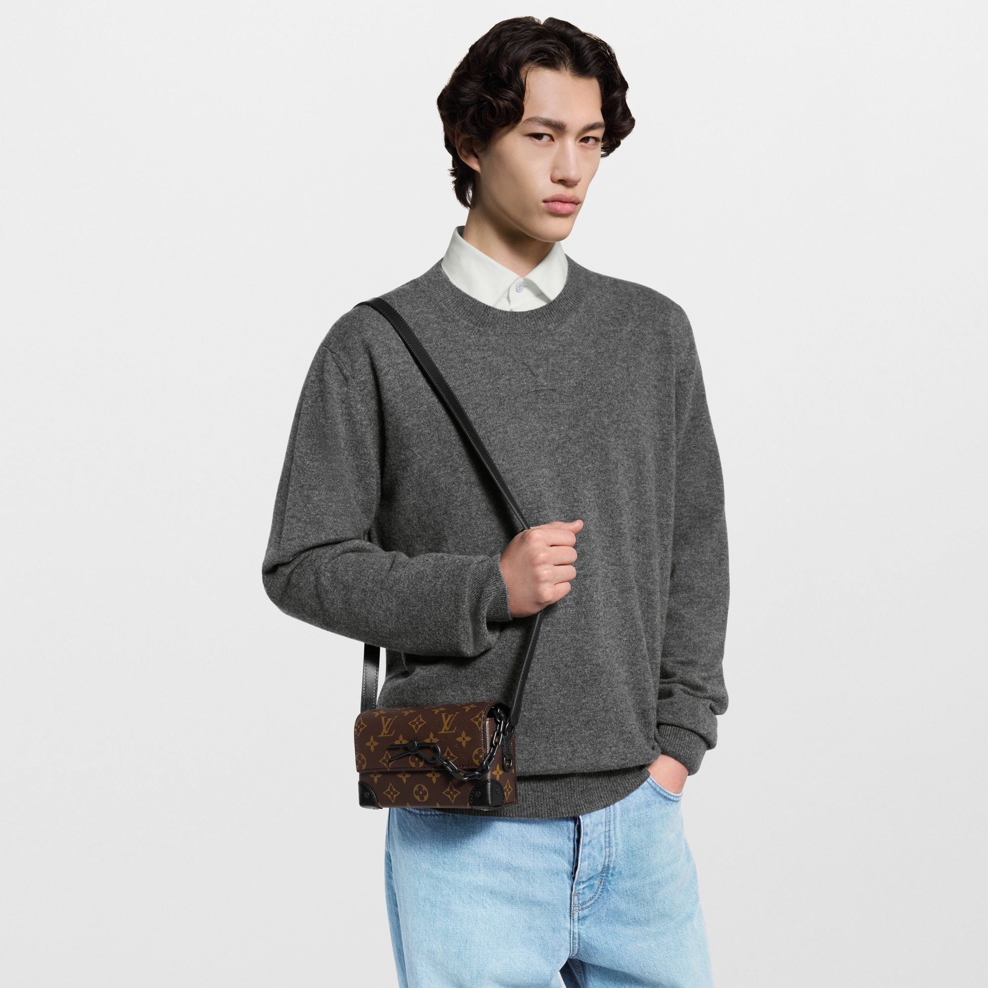 Steamer Wearable Wallet Monogram Macassar in Men
