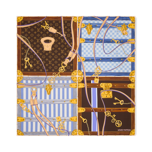 Strap And Trunk Square 90 . in Women's Accessories Silk Squares and Bandeaus collections by Louis Vuitton (Product zoom)